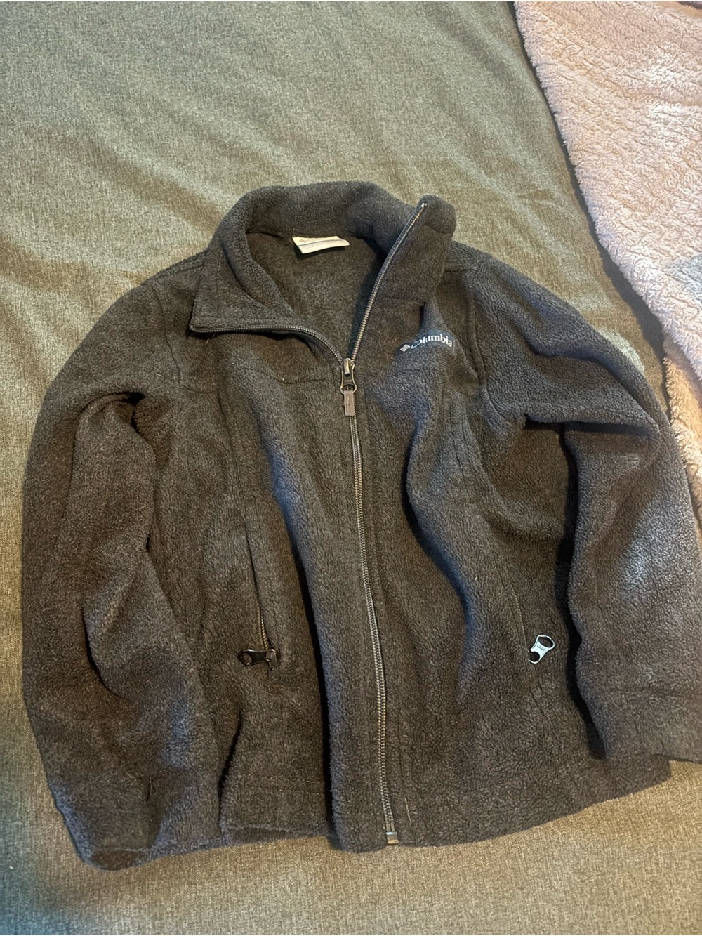 Columbia Charcoal Kids Full-Zip Fleece Jacket